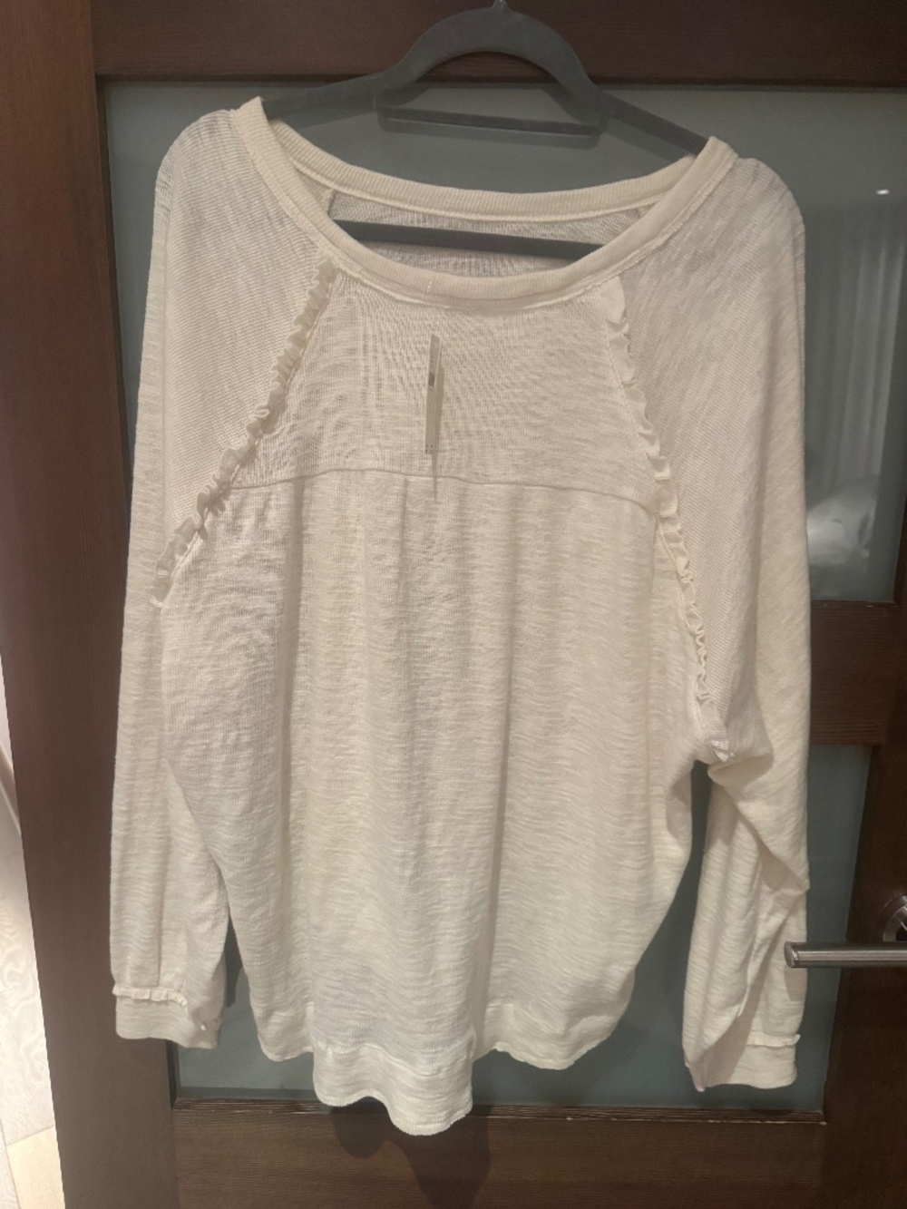 Pilcro, long sleeve cotton top, size Large